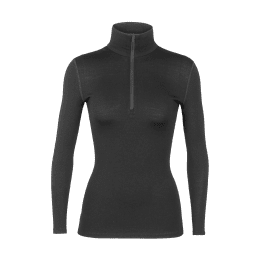 ICEBREAKER INTIMO TERMICO 260 TECH MEZZA ZIP DONNA L BLACK