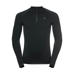 ODLO STRATO BASE MEZZA ZIP PERFORMANCE UOMO S 60212 - BLACK - NEW