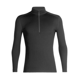 ICEBREAKER STRATO BASE 260 TECH MEZZA-ZIP UOMO XL BLACK