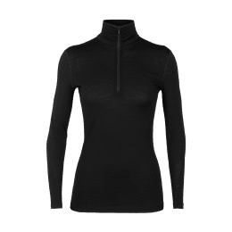 ICEBREAKER STRATO BASE MERINO 200 OASIS MEZZA-ZIP DONNA XL BLACK