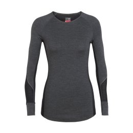 ICEBREAKER STRATO BASE 260 ZONE GIROCOLLO DONNA L JET HTHR/BLACK