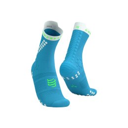 COMPRESSPORT CALZE PRO RACING V4.0 TRAIL T2 NORSE BLUE/NEON GREEN