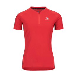 ODLO T-SHIRT GIROCOLLO MANICHE CORTE 1/2 ZIP DONNA M 30837 - AMERICAN BEA