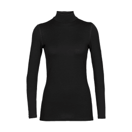 ICEBREAKER MAGLIA INTIMA MERINO 260 TECH COLLO ALTO DONNA L BLACK