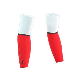 COMPRESSPORT MANCHETTES ARMFORCE ULTRALIGHT T2 WHITE/FLUO RED