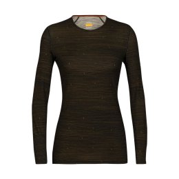 ICEBREAKER MAGLIA INTIMA MERINO 200 OASIS COLLO TONDO DONNA L BLACK/CLOVE/AOP