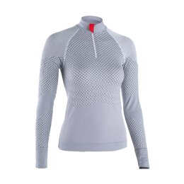DAMART STRATO BASE ENERGY THERMOLACTYL 3 COLLO MEZZA-ZIP DONNA M/L GRIS CLAIR BICOLORE