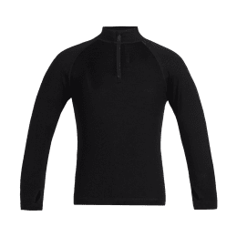 ICEBREAKER SOTTOSTRATO MERINO 260 TECH DEMI-ZIP BAMBINO 4 BLACK