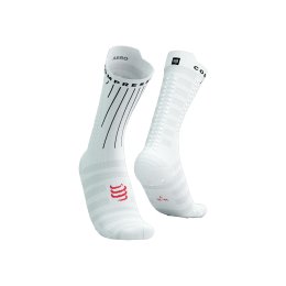 COMPRESSPORT CALZINI AERO 35-38 WHITE/FLUO RED