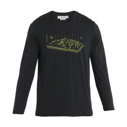 ICEBREAKER T-SHIRT MANICA LUNGA MERINO 150 TECH LITE II ALPS 3D UOMO S BLACK