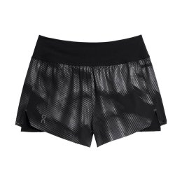 ON Pantaloncino 2-in-1 da corsa Lumos Donna L BLACK