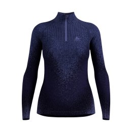 ODLO INTIMO TERMICO TURTLE COLLO MEZZA-ZIP DONNA XS 21119 - Skipper Blue