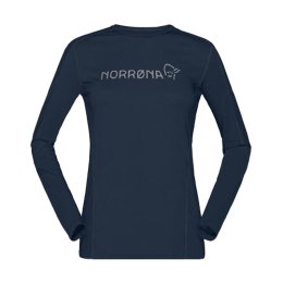 NORRONA T-SHIRT GIROCOLLO FALKETIND EQUALISER MERINO DONNA S 2295_INDIGO NIGHT