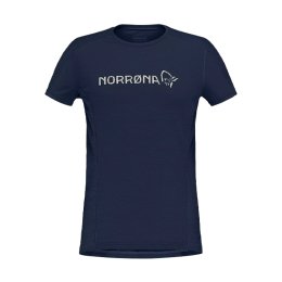 NORRONA T-SHIRT FALKETIND EQUALISER MERINO DONNA XS 2295_INDIGO NIGHT