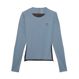 ON T-SHIRT PERFORMANCE MANICHE LUNGHE DONNA S Chambray Eclipse