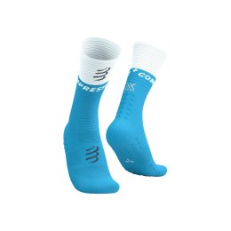 COMPRESSPORT CALZE MID COMPRESSION V2.0 UNISEX 45 - 48 NORSE BLUE/WHITE