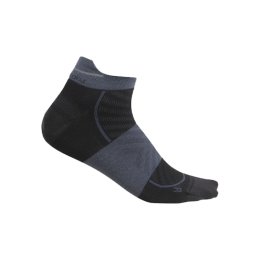 ICEBREAKER CALZINI MERINO MICRO RUN+ ULTRALIGHT UOMO 44.5-46.5 BLACK/GRAPHITE