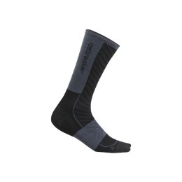 ICEBREAKER CALZINI ALTI MERINO RUN+ ULTRALIGHT UOMO 44.5-46.5 BLACK/GRAPHITE