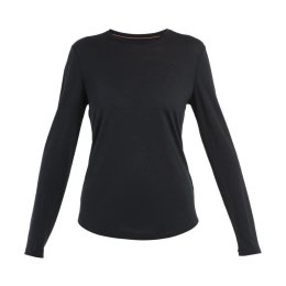 ICEBREAKER T-SHIRT ML MERINO 125 COOL LITE SPHERE III DONNA S BLACK