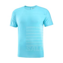 SALOMON T-shirt Sense Aero Graphic uomo S PEACOCK BLUE