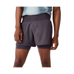 BROOKS PANTALONCINO HIGH POINT 5" 2 IN 1 SHORT 2.0 UOMO XL 264 - Dk Russet