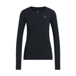 ODLO T-SHIRT MANICHE LUNGHE 100% MERINO WARM DONNA XS 15000 BLACK