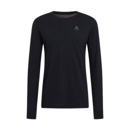 ODLO MAGLIA A MANICHE LUNGHE 100% MERINO WARM UOMO S 15000 BLACK