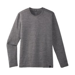 BROOKS T-SHIRT A MANICHE LUNGHE LUXE UOMO XL 33 - HTR - CHARCOAL