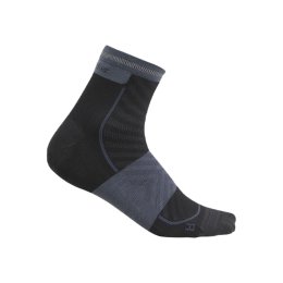 ICEBREAKER CALZINI RUN+ ULTRALIGHT MINI UOMO NERI 39-41.5 BLACK/GRAPHITE