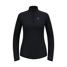 ODLO MAGLIONE SEMI-ZIP ZEROWEIGHT WARM DONNA S 15000 BLACK