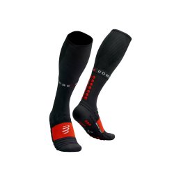 COMPRESSPORT Calze alte Winter Run 35-38 BLACK/HIGH RISK RED