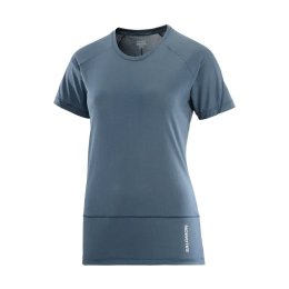 SALOMON T-SHIRT CROSS RUN DONNA BLU SCURO XS MIDNIGHT/NAVY