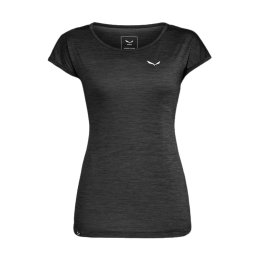 SALEWA T-SHIRT PUEZ MELANGE DRY'TON DONNA XS 0936 - BLACK OUT MEL