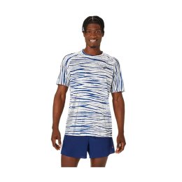 ASICS T-SHIRT MANICHE CORTE METARUN SHIBORI UOMO S 200 / BIRCH/BLUE EXP