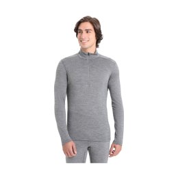 ICEBREAKER MAGLIA INTIMA MERINO 200 OASIS MEZZA-ZIP UOMO S GRITSTONE HTHR-013