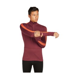 ICEBREAKER MAGLIA INTIMA MERINO 200 ZONEKNIT DEMI-ZIP UOMO XL PORT/BLAZE/CB