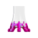 KIT CROSSOVER P.WHITE/FUSHIA